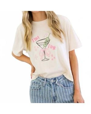 All Us Tini Time Wide Boy Graphic Tee - White