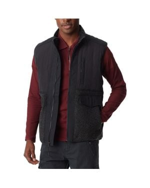 BASS OUTDOOR Mixed Media Polyester Outerwear Vest - Blue