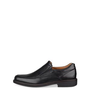 Ecco Holton Apron Toe Slip On Leather Shoe - Black