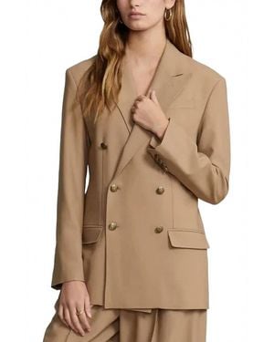Polo Ralph Lauren Double Breasted Long Sleeves Blazer - Brown