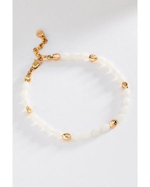 Ettika Polished Pebble Anklet - White