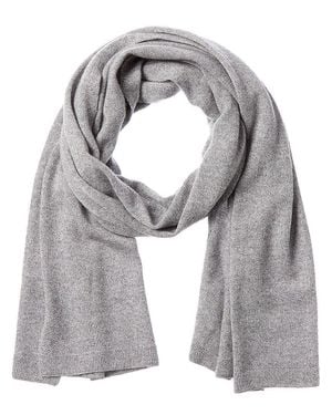Hannah Rose Lurex Cashmere Scarf - Gray