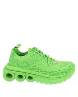 Ferragamo Nima Technical Knit Running Sneakers - Green