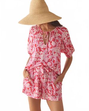 Omika Isla Blouse - Red