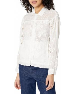 Johnny Was Thea Shirt Jacket - White