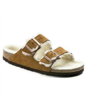 Birkenstock Arizona Shearling Sandal - Metallic