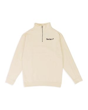Sinclair Quarter Zip Cream Sweatshirt - Natural