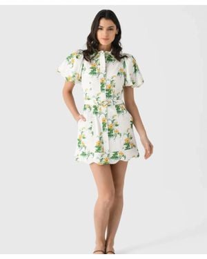 Beulah London Meadow Florals Dress - Green