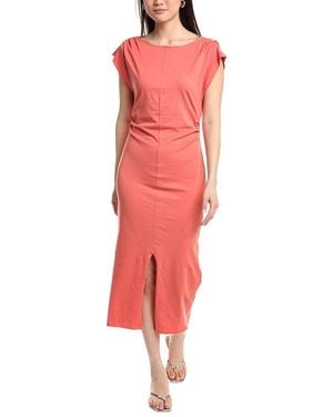 Nation Ltd Salma Pleated Midi Dress - Red