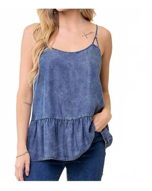 Doe And Rae Cut-Out Strap Camisole - Blue