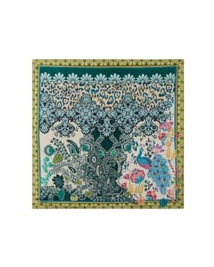 Johnny Was Clyde Medium Silk Scarf - Green