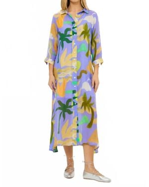 Oliphant Midi Shirt Dress - Blue
