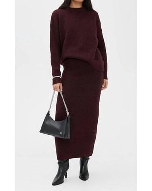 Line & Dot Hart Sweater Skirt - Red