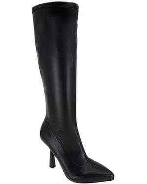 BCBGeneration Faux Leather Pointed Toe Mid-Calf Boots - Black