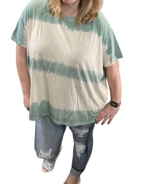Easel Relaxed Fit Wave Washed Tunic - Multicolor