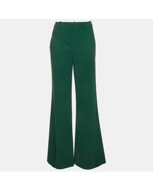 Alice + Olivia Crepe Wide Leg Pants - Green