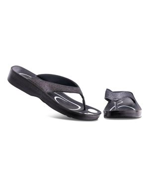 AEROTHOTIC Original Orthotic Comfort Thong Sandal Flip Flops - Black