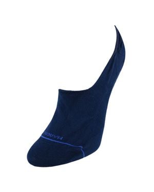 Marcoliani Pima Cotton Solid Invisible Touch Sock Liners - Blue