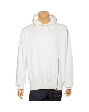 Johnlawrencesullivan Cotton Zip Detail Hoodie - White