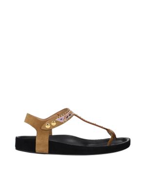 Isabel Marant Enore Flip Flop Suede/Cognac - Brown