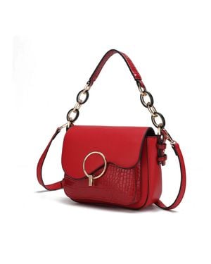 MKF Fanta Croc Shoulder Versatile Handbag By Mia K - Red