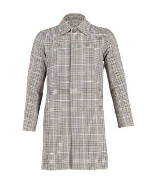 A.P.C. Apc Mac Plaid Coat - Gray