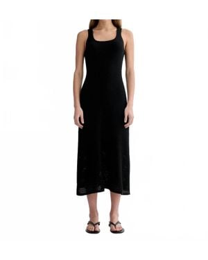 Everlane The Crochet Knit Tank Dress - Black