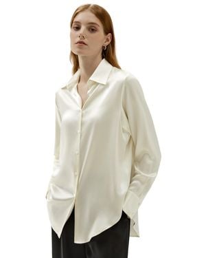 LILYSILK Oversize Style Silk Blouse For - Natural