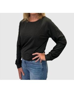 Bobi Slouchy Raglan Top - Black