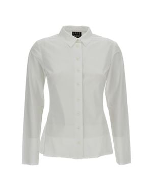Irie Fitted Pointed Collar Casual Shirt - White