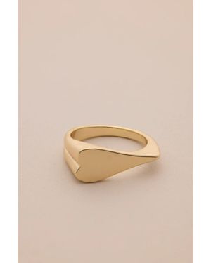 Lucky Brand Heart Signet Ring - Natural