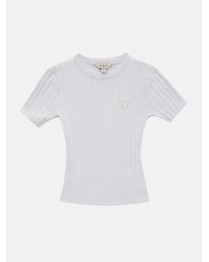 Guess Ribbed Top (7-14) - White