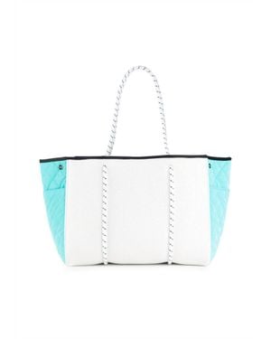 Haute Shore Greyson Turks Puffer Neoprene Tote - White