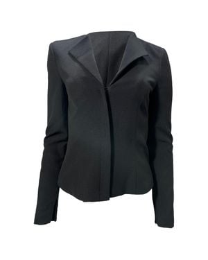 Roland Mouret Collared Hidden Closure Blazer - Black