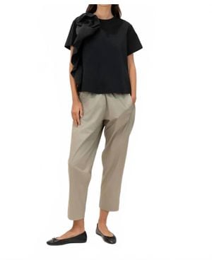 Psophia Sculptural Rosette Tee Shirt - Black