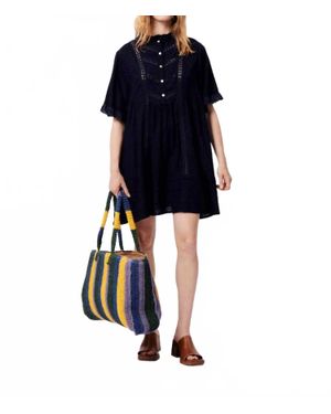 FRNCH Anny Woven Dress - Blue