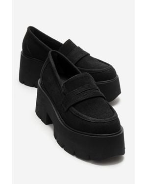 Prologue Shoes Santia Chunky Platform Loafer - Black