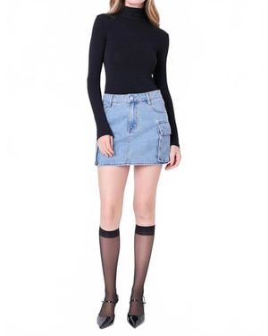 English Factory Low Rise Mini Skirt - Blue