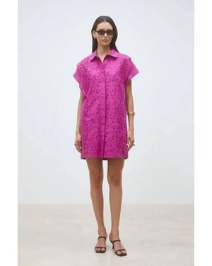 Suncoo Cross Mini Dress - Pink