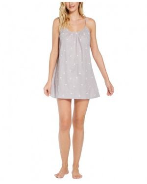 Jenni by Jennifer Moore Cotton Chemise Nightgown - Gray