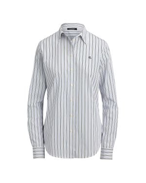 Ralph Lauren 100% Cotton Patterned Popover Shirt - White