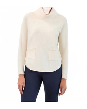 Fdj Cowl Neck Sweater - White