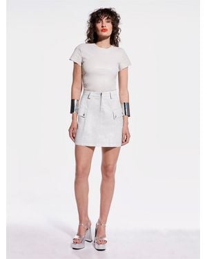 AS by DF Jameson Recycled Leather Skirt - White