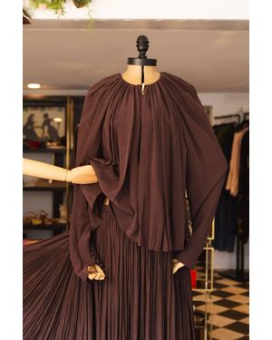 Lanvin Long Sleeve Blouse - Brown