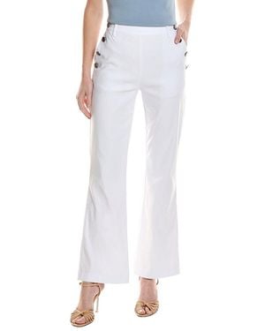 Nicole Miller Solid Pant - White