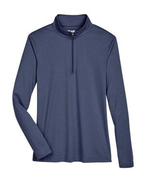 Team 365 Zone Sonic Heather Performance Quarter-Zip Pullover - Blue
