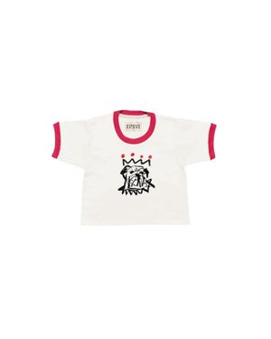 Stadium Shoppe Ringer Crop Tee - Black