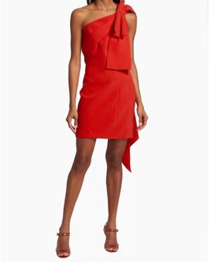 knee length dresses for ladies Strapless Bow Back Silk Faille Mini Dress – ALEXIA MARÍA main image 1