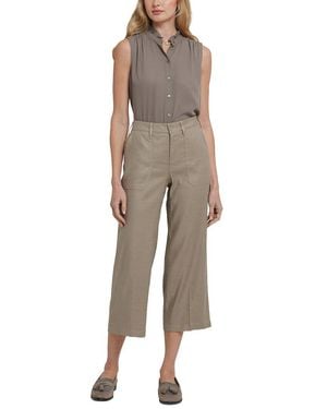 NYDJ Cargo Saddlewood Linen-Blend Crop Jean - Natural