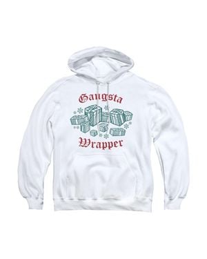 Gildan Gangsta Wrapper This Christmas Adult Pullover Hoodie - White